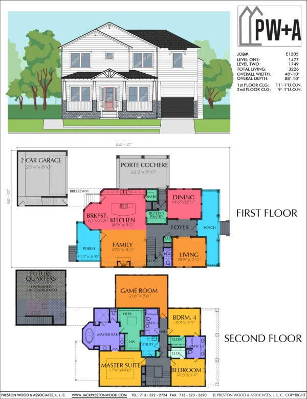 Two Story Home Plan E1205