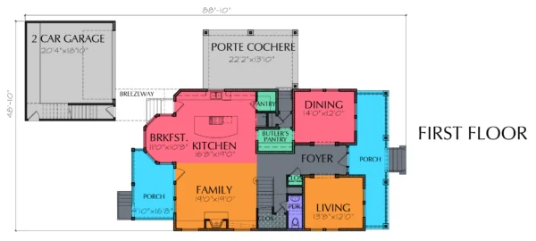 Two Story Home Plan E1205