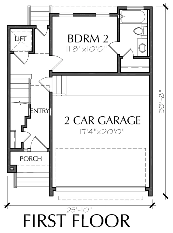 Four Story Townhouse Plan E2088 B1.1