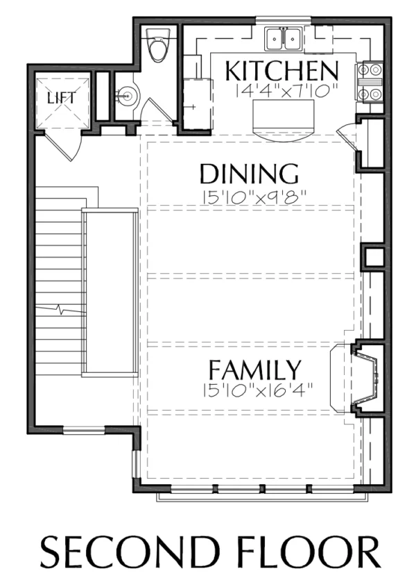 Four Story Townhouse Plan E2088 B1.1