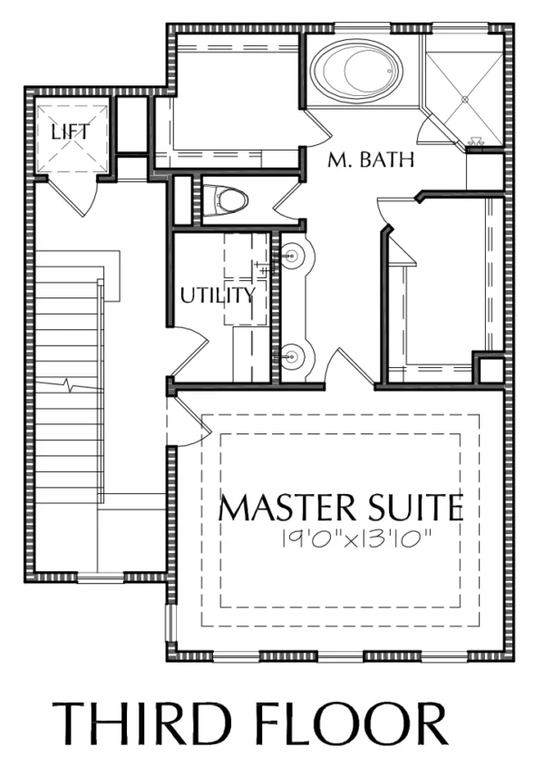 Four Story Townhouse Plan E2088 B1.1