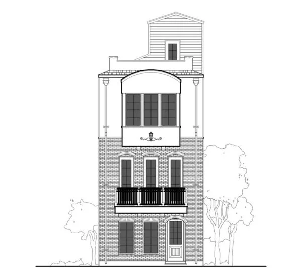 3 1/2 Story Townhouse Plan E2258 A1.1