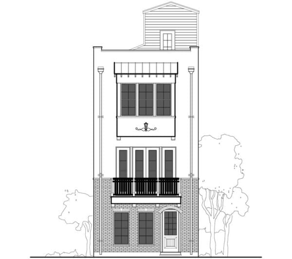 3 1/2 Story Townhouse Plan E2258 A1.2