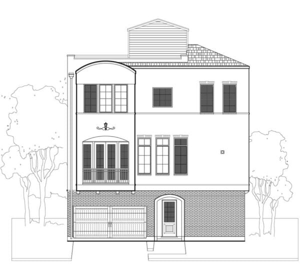 3 1/2 Story Townhouse Plan E2258 B1.1