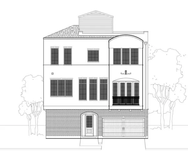 3 1/2 Story Townhouse Plan E2258 B1.2