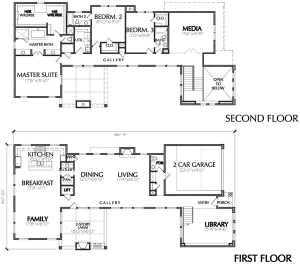Two Story House Plan E2259