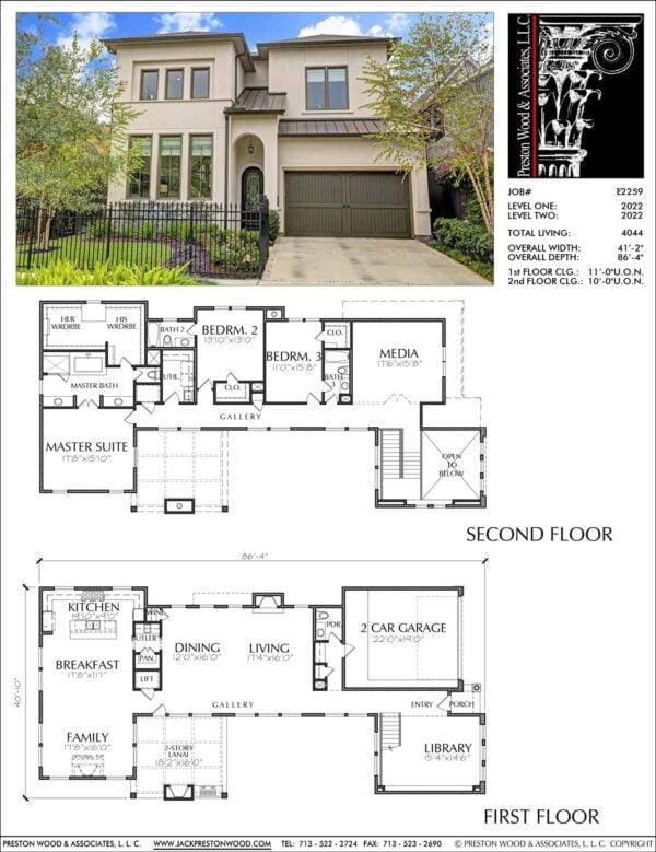 Two Story House Plan E2259