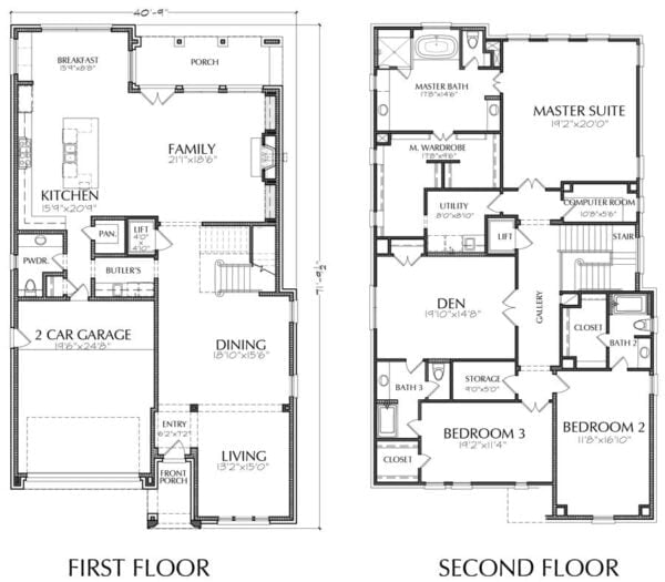 Two Story House Plan E2260