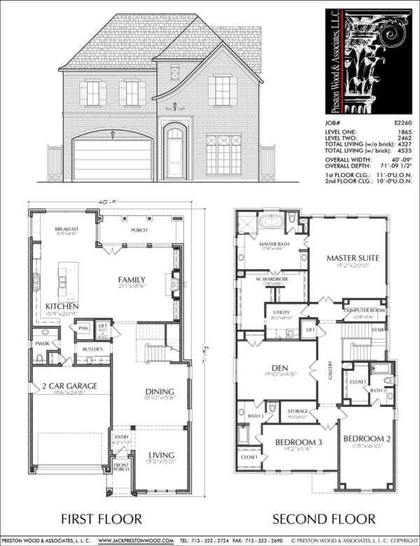Two Story House Plan E2260
