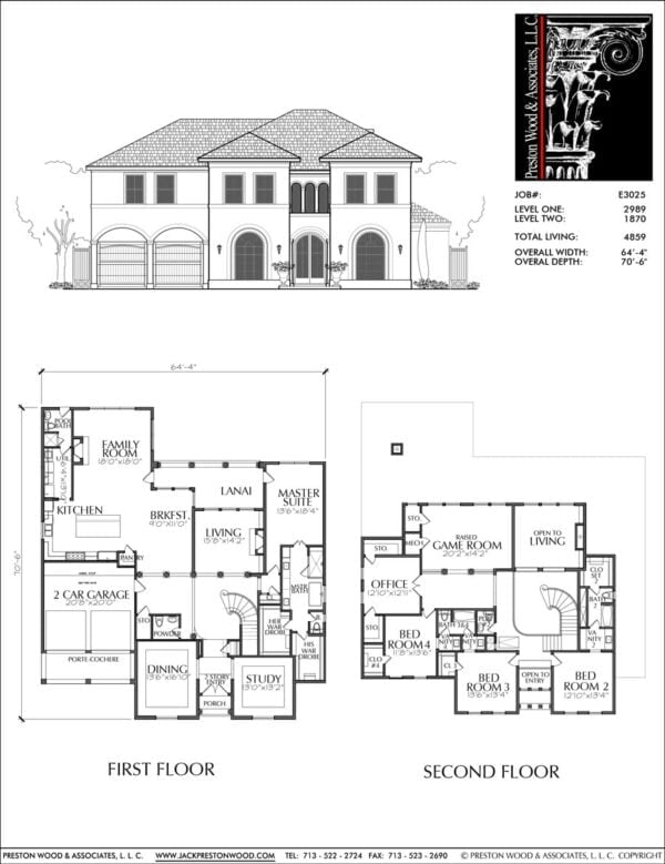 Two Story House Plan E3025