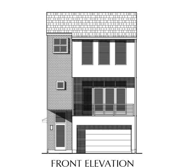 Three Story Townhouse Plan E5001 C1
