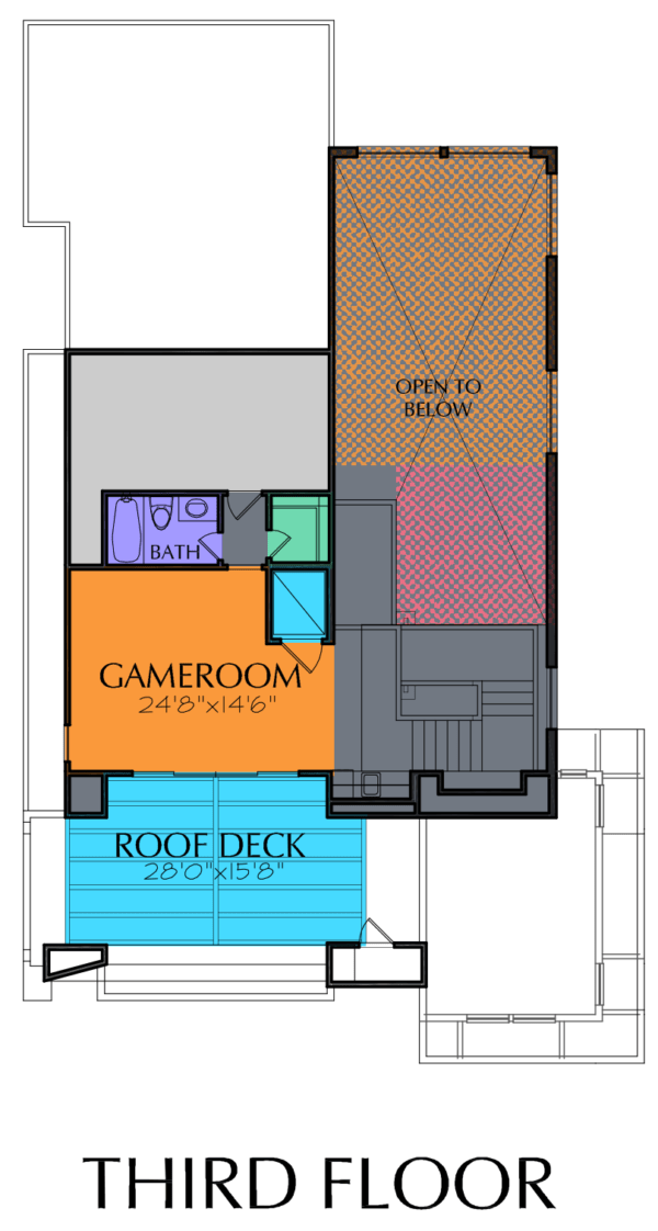 Three Story Home Plan E5018
