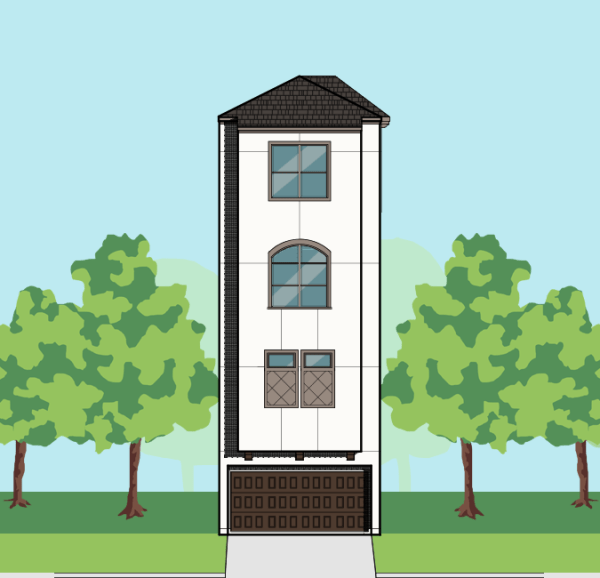Four Story Home Plan E5033 A1.1