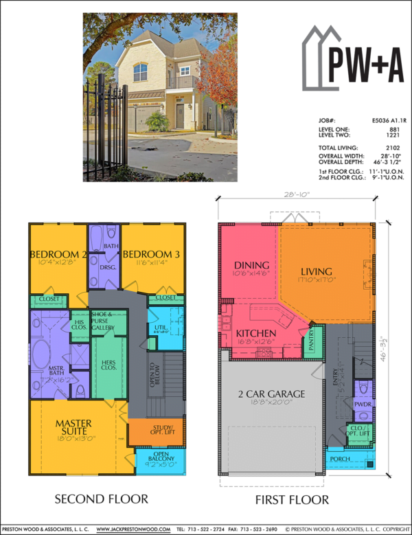Two Story Home Plan E5036 A1.1 R