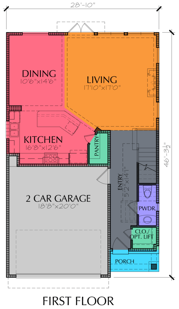 Two Story Home Plan E5036 A1.1 R