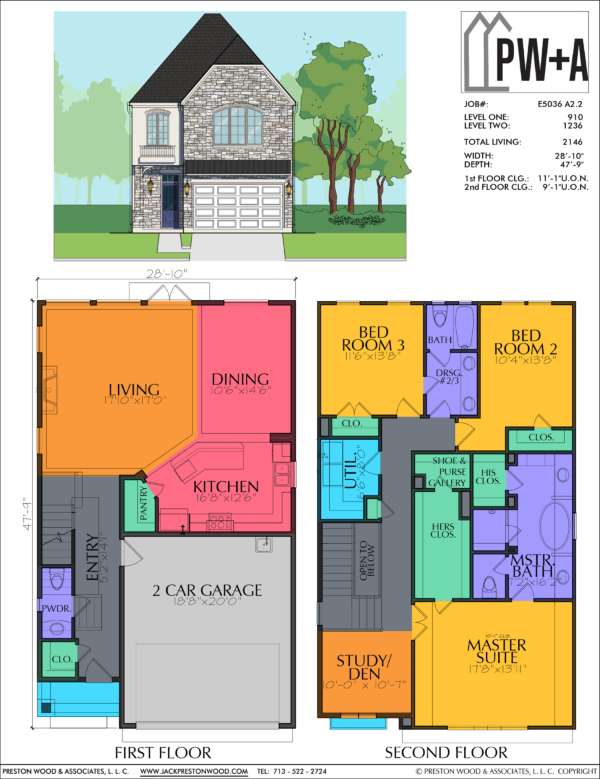 Two Story Home Plan E5036 A2.2