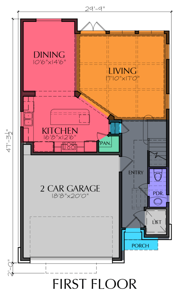 Three Story Home Plan E5053