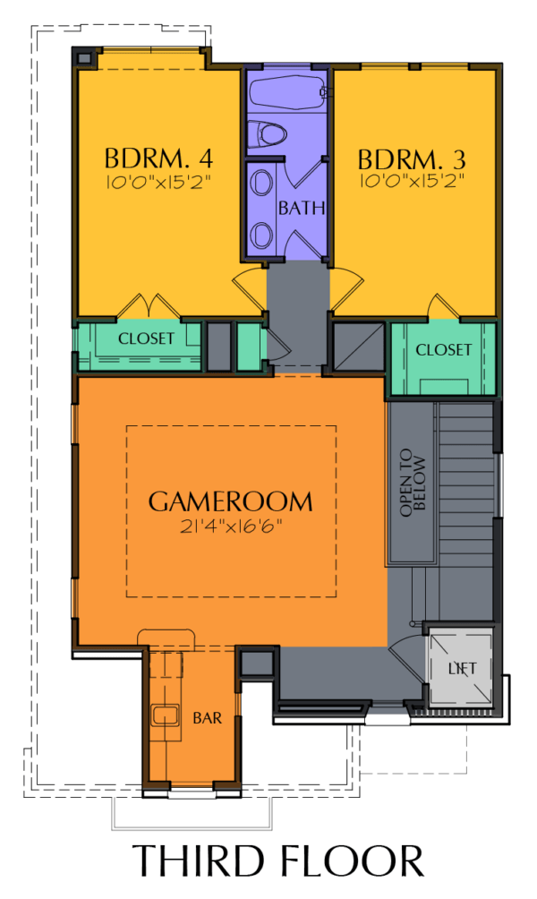 Three Story Home Plan E5053