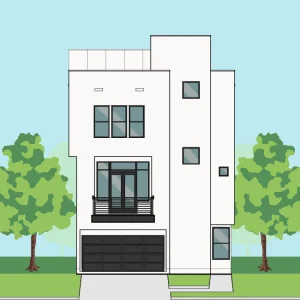 3 1/2 Story Home Plan E5067 A1