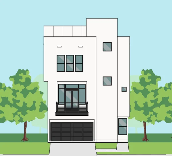 3 1/2 Story Home Plan E5067 A1
