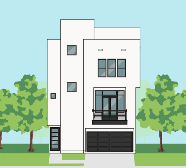 3 1/2 Story Home Plan E5067 A1