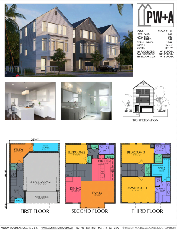 Three Story Home Plan E5068 B1.1