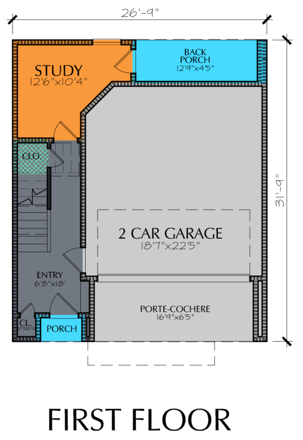 Three Story Home Plan E5068 B1.1