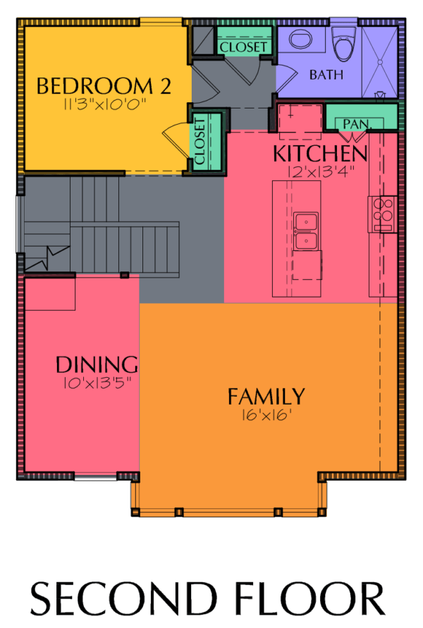 Three Story Home Plan E5068 B1.1
