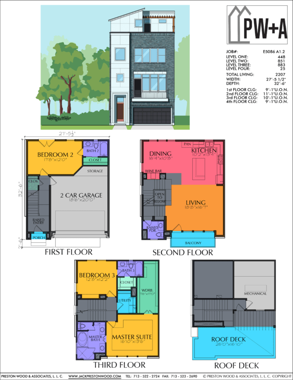 Four Story Home Plan E5086