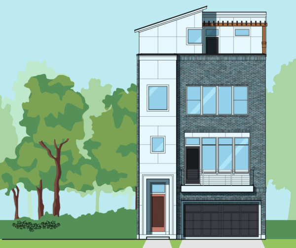 Four Story Home Plan E5086