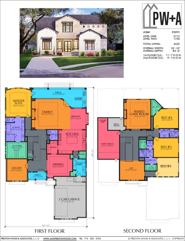 Two Story Home Plan E5093