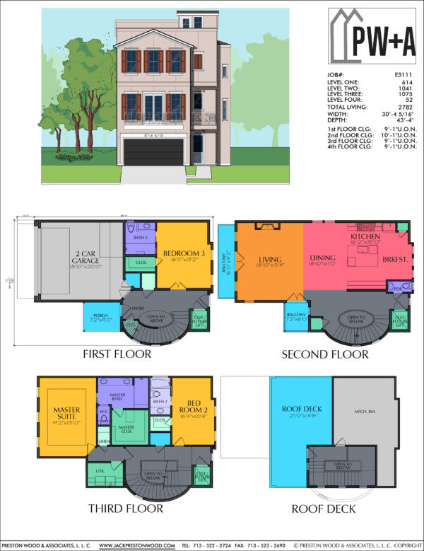 3 1/2 Story Home Plan E5111