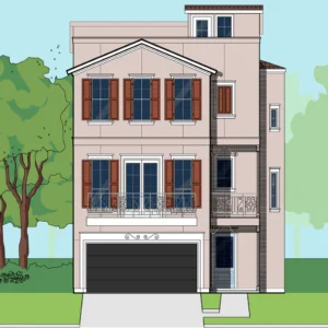 3 1/2 Story Home Plan E5111