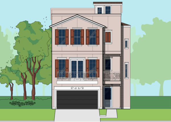 3 1/2 Story Home Plan E5111