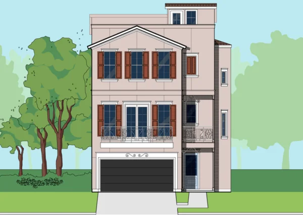 3 1/2 Story Home Plan E5111