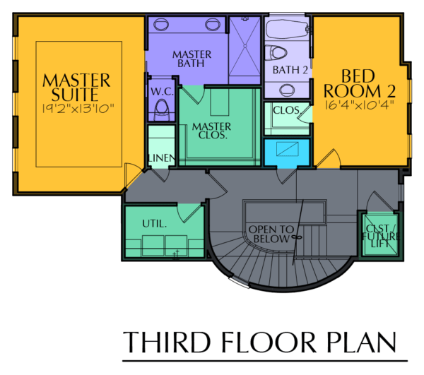 3 1/2 Story Home Plan E5111