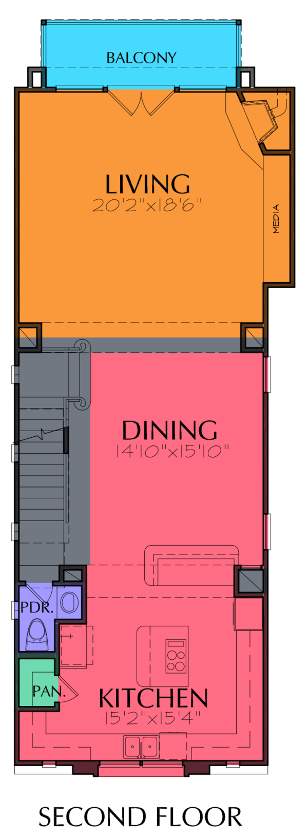 Three Story Home Plan E5119