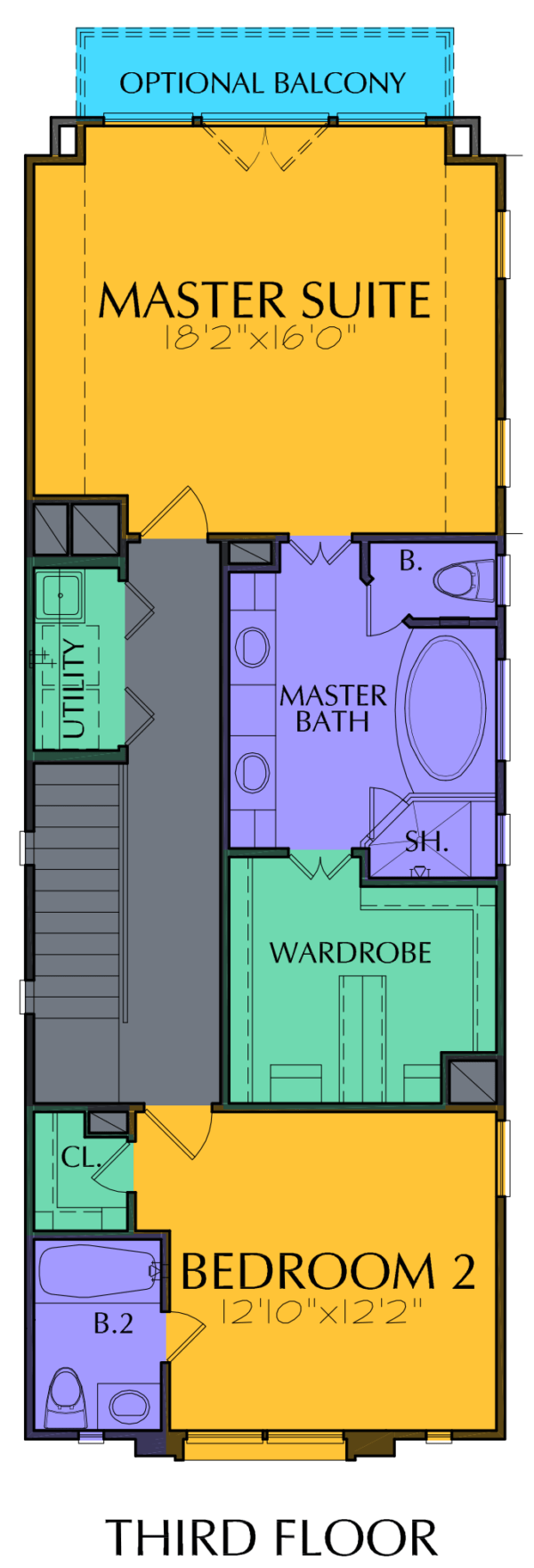 Three Story Home Plan E5119