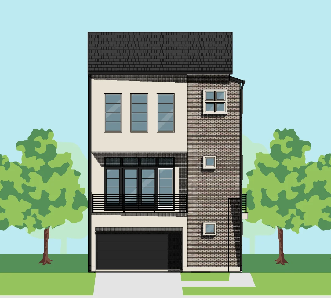 Three Story Home Plan E5125 C2.1R