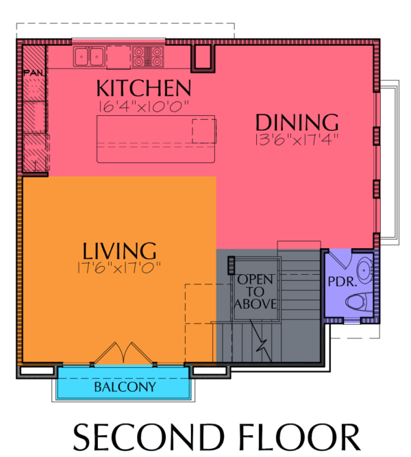3 1/2 Story Home Plan E6012