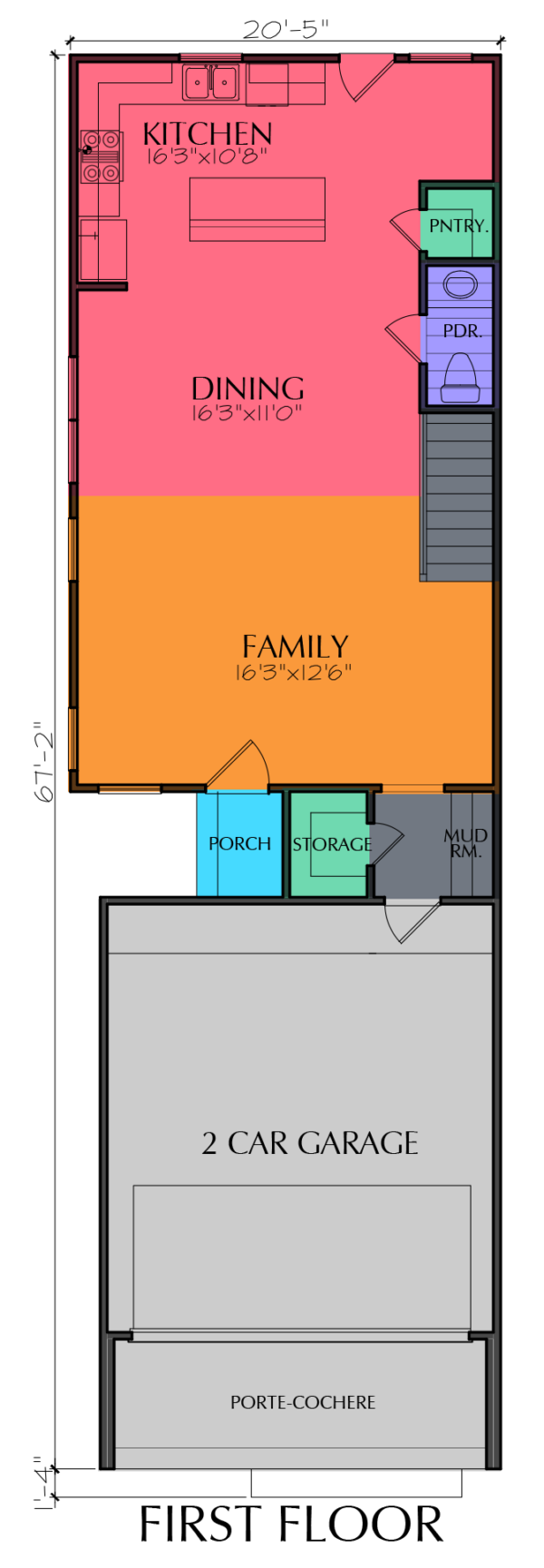 Two Story Home Plan E6021