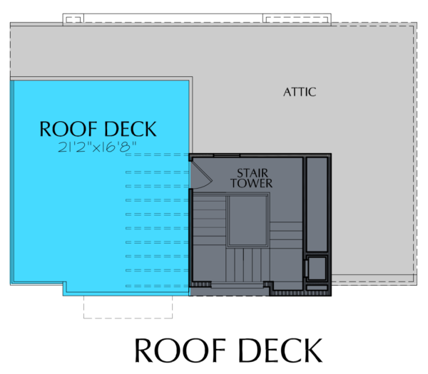 3 1/2 Story Home Plan E6043 A1