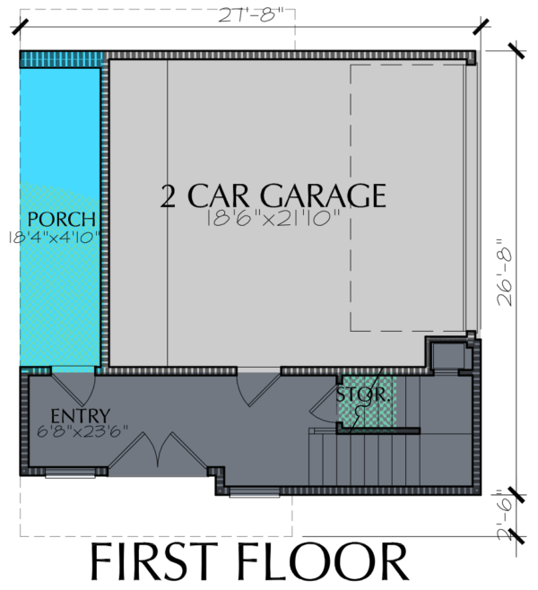 3 1/2 Story Home Plan E6043 B1.1L
