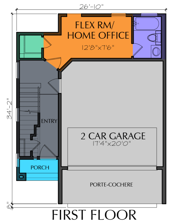 Four Story Home Plan E6045 A1.2