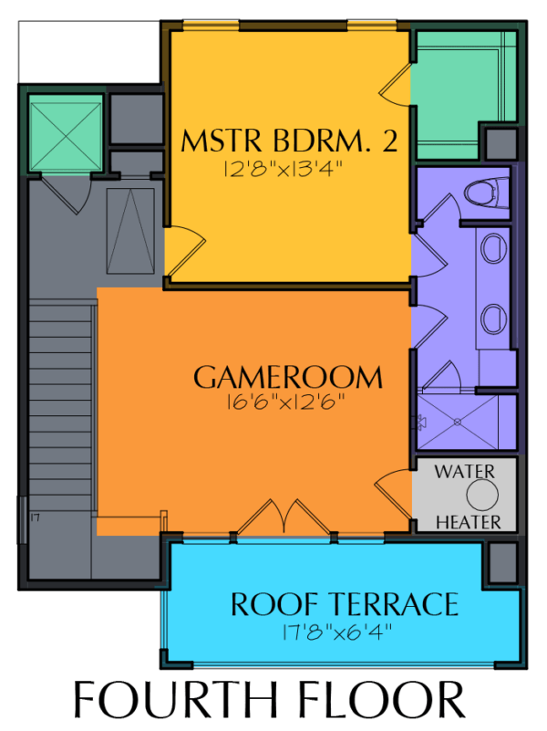 Four Story Home Plan E6045 A1.2