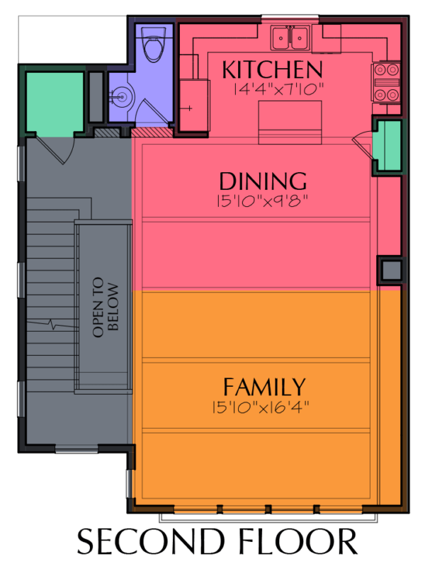 Four Story Home Plan E6045 A1.2
