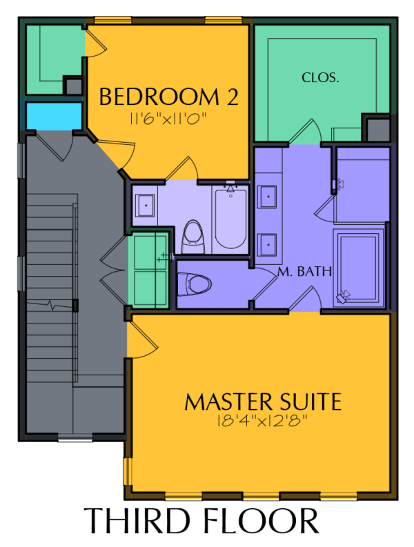 Four Story Home Plan E6045 A1.2
