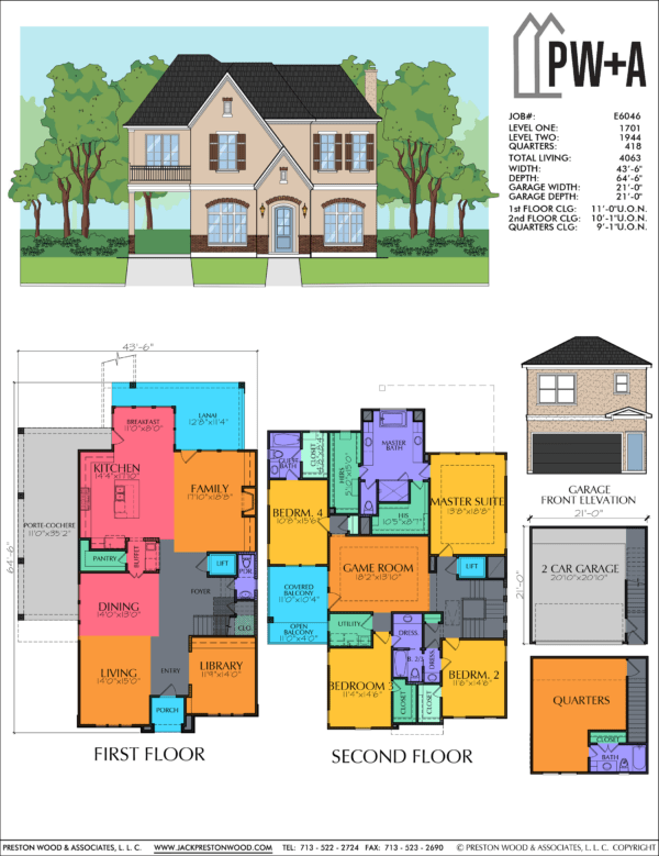 Two Story Home Plan E6046