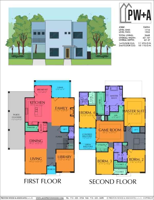 Two Story Home Plan E6054