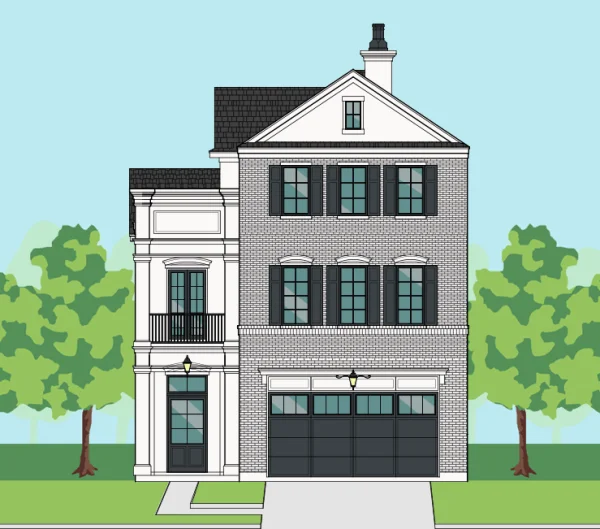 Three Story Home Plan E6066 A